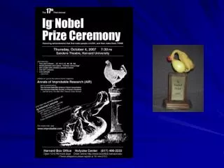 The 2007 Ig Nobel Prize Winners