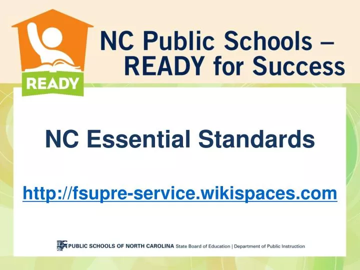 nc essential standards http fsupre service wikispaces com