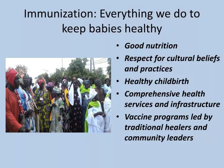 immunization everything we do to keep babies healthy