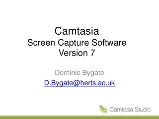 Camtasia Screen Capture Software Version 7