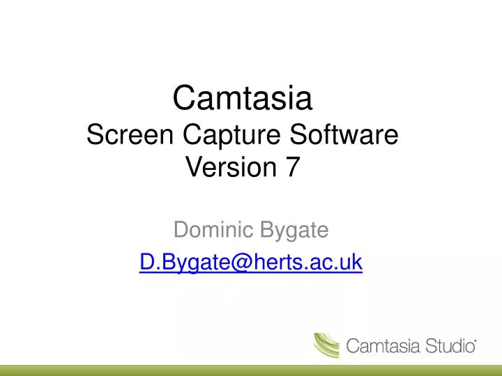camtasia screen capture software version 7