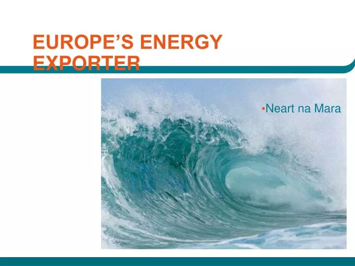 europe s energy exporter