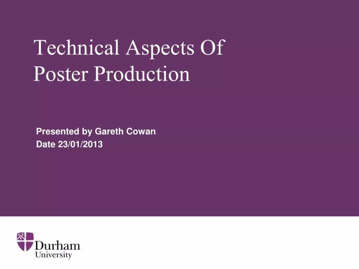 technical aspects of poster production