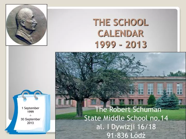 the school calendar 1999 2013