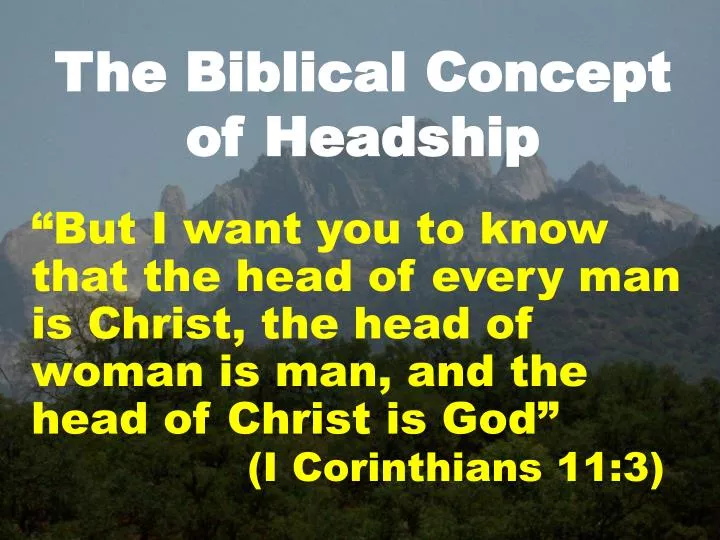 the biblical concept of headship