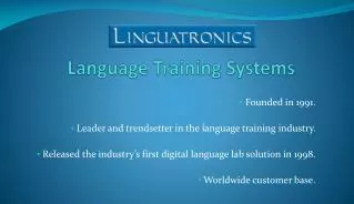 Language Training Systems