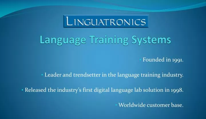 language training systems