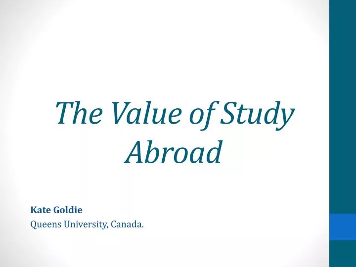 the value of study abroad