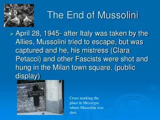 The End of Mussolini