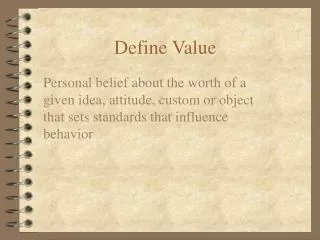 Define Value