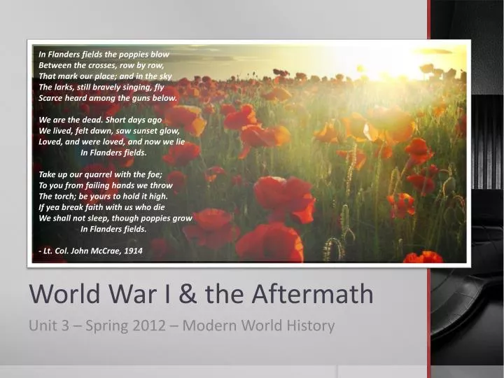 world war i the aftermath
