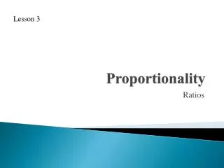 Proportionality