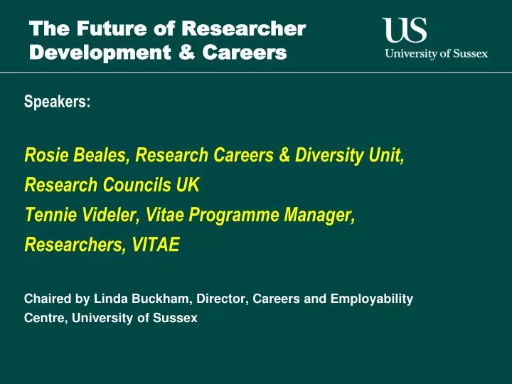 the future of researcher development careers
