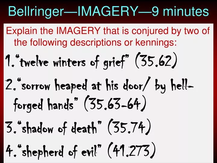 bellringer imagery 9 minutes