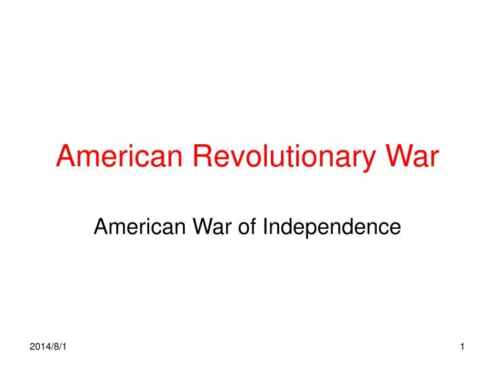 american revolutionary war