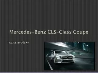 Mercedes-Benz CLS-Class Coupe