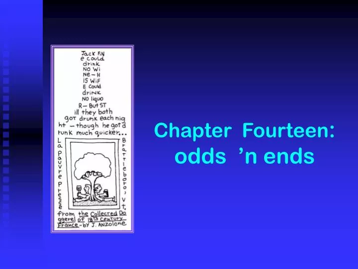 chapter fourteen odds n ends