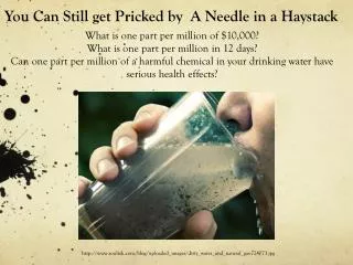 You Can Still get Pricked by A Needle in a Haystack