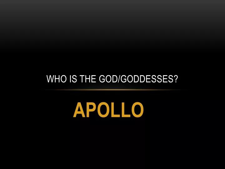 who is the god goddesses