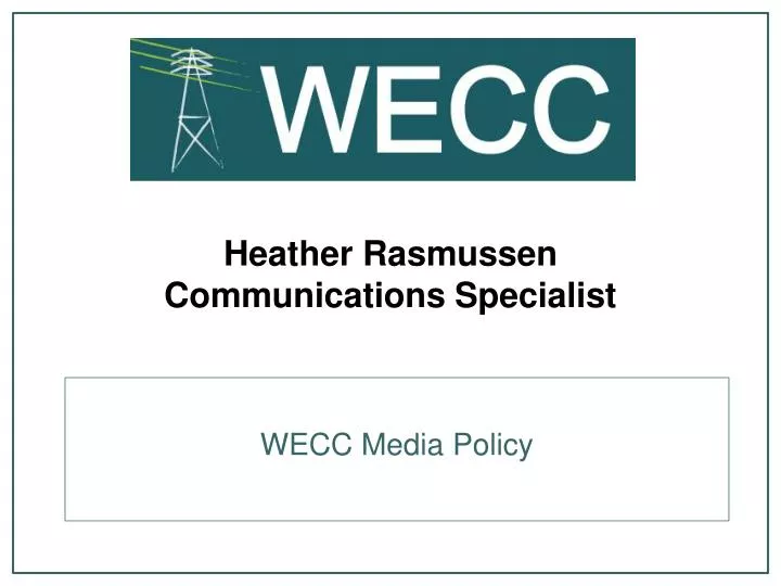 heather rasmussen communications specialist