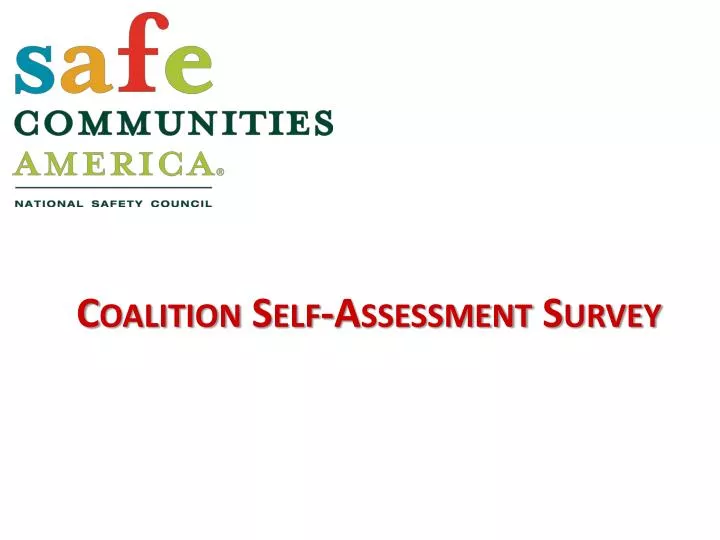 coalition self assessment survey
