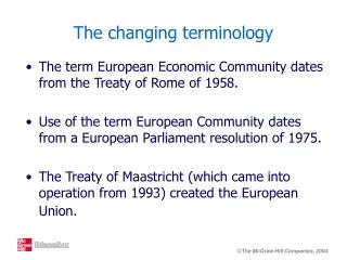 the changing terminology