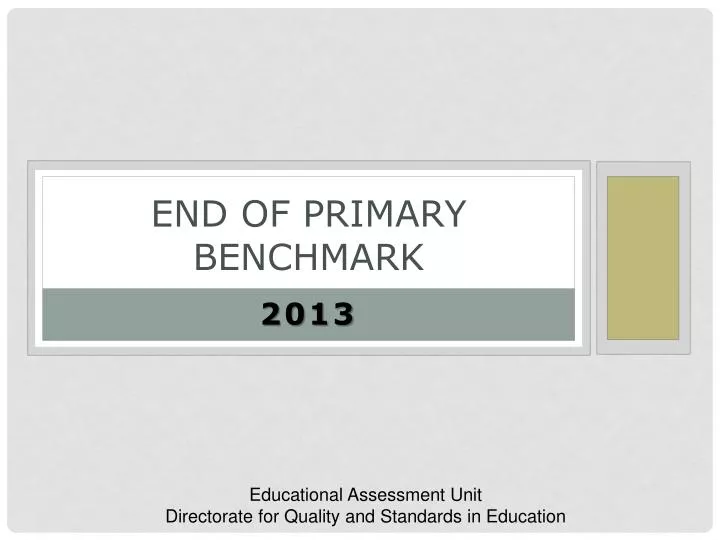 end of primary benchmark