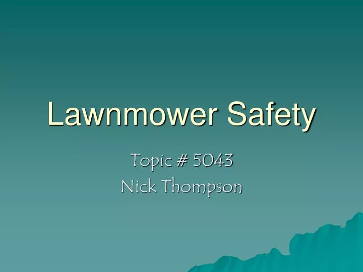 lawnmower safety