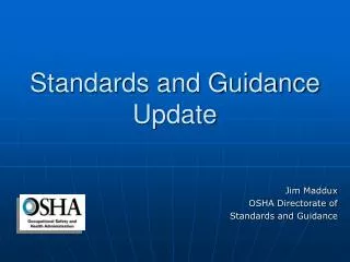 Standards and Guidance Update