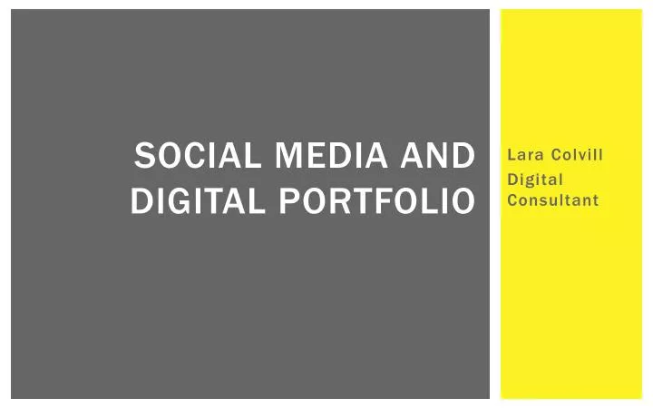 social media and digital portfolio