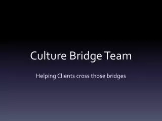Culture Bridge Team