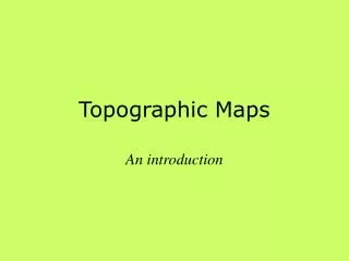 topographic maps