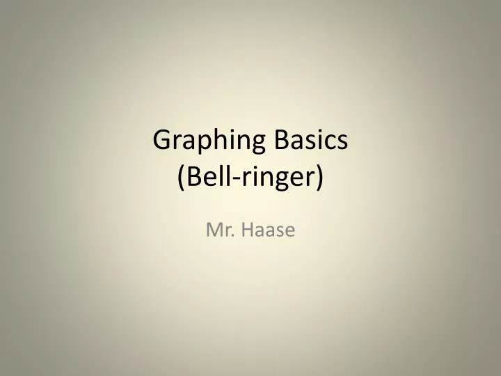 graphing basics bell ringer