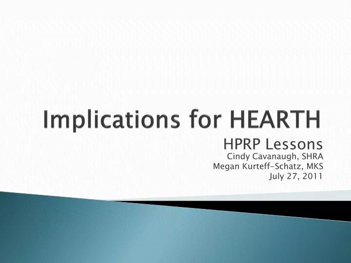 implications for hearth