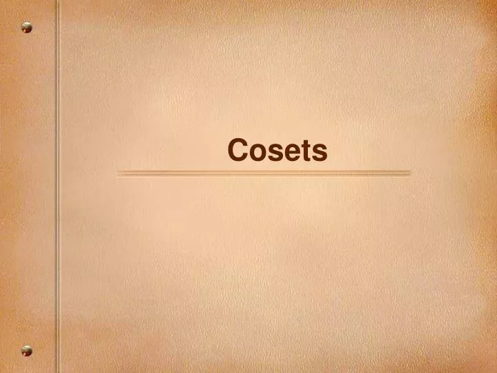 cosets