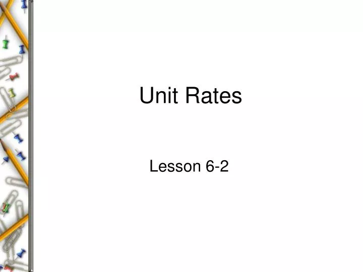 unit rates