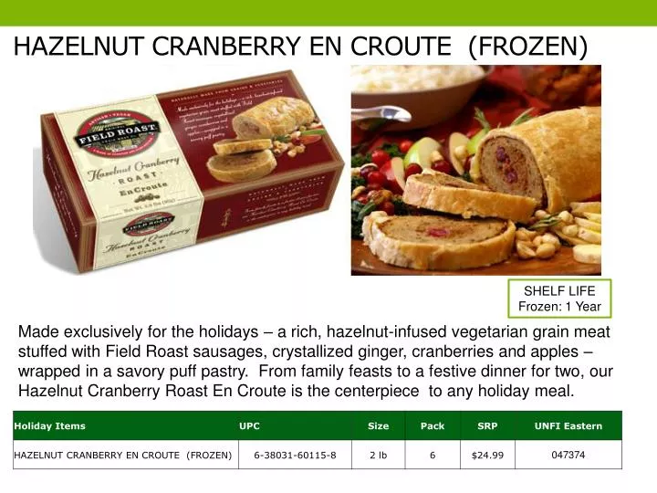 hazelnut cranberry en croute frozen