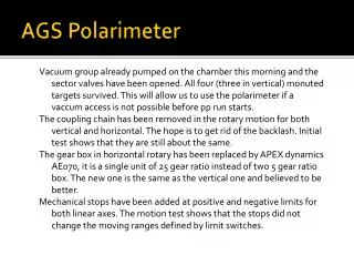 AGS Polarimeter