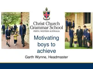 Motivating boys to achieve
