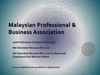 Malaysian Professional &amp; Business Association