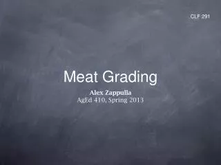 Meat Grading