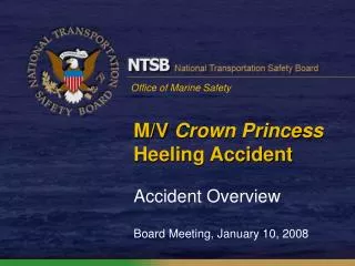 M/V Crown Princess Heeling Accident
