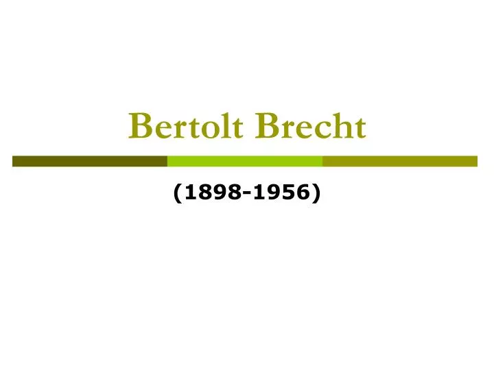 bertolt brecht