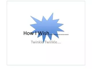 How I Wish……………