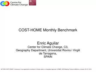 COST-HOME Monthly Benchmark