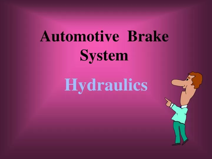 automotive brake system