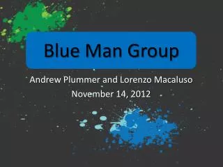 Andrew Plummer and Lorenzo Macaluso November 14, 2012