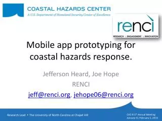 Mobile app prototyping for coastal hazards response.