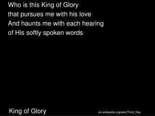 king of glory