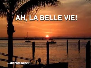 ah la belle vie